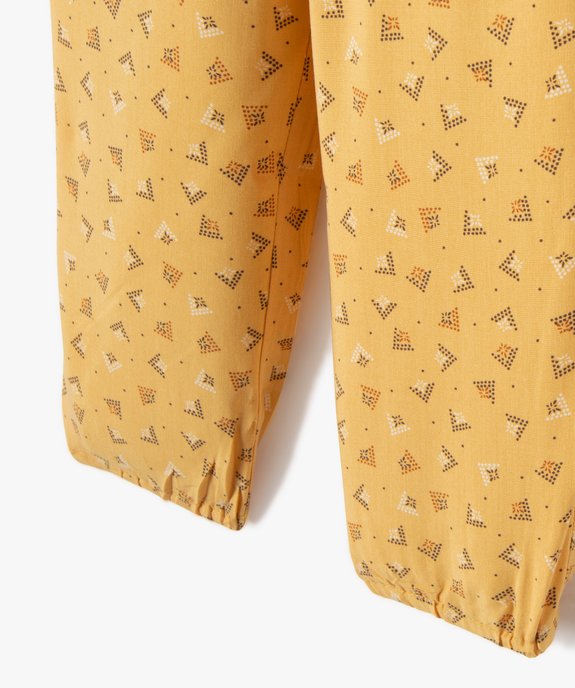Pantalon bébé fille en maille fluide et légère imprimée vue2 - GEMO(BEBE DEBT) - GEMO