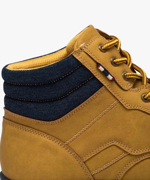 Baskets homme mid-cut avec col rembourré style denim vue6 - GEMO (CASUAL) - GEMO