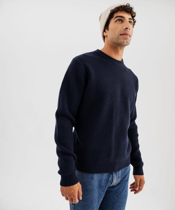 Pull en maille fantaisie à col rond homme vue1 - GEMO (HOMME) - GEMO