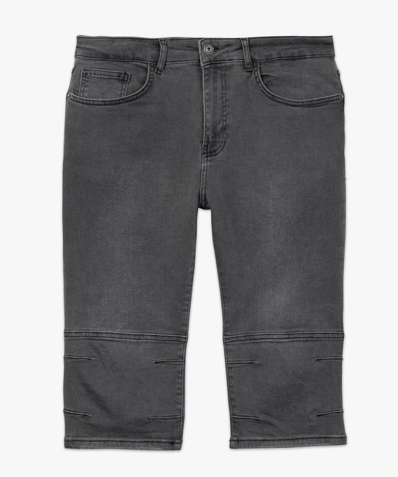 Bermuda/pantacourt homme en jean légèrement délavé vue4 - GEMO (HOMME) - GEMO
