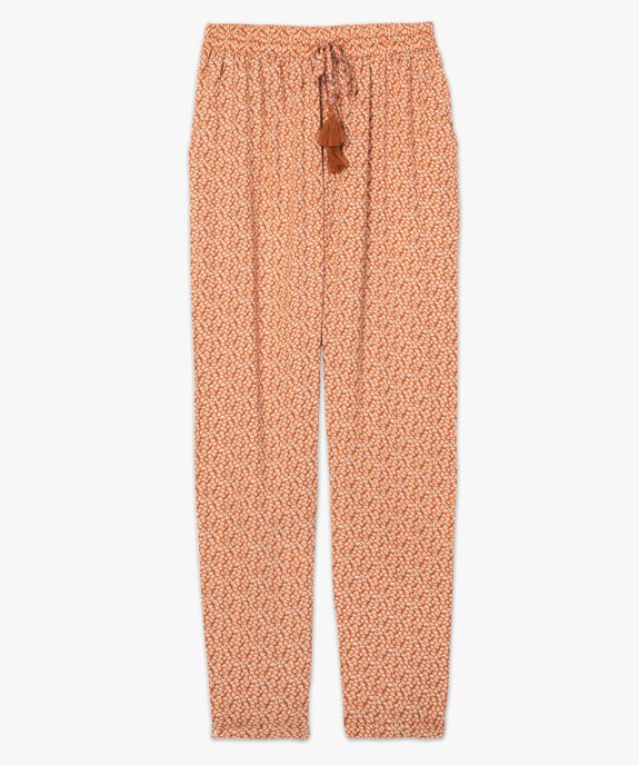 Pantalon femme en matière fluide imprimée vue4 - GEMO(FEMME PAP) - GEMO
