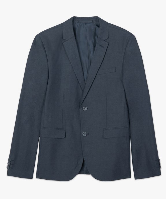 Veste de costume homme en lin majoritaire vue4 - GEMO (HOMME) - GEMO