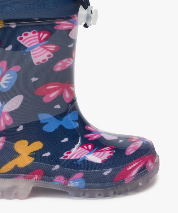 Bottes de pluie fille avec motifs papillon et col ajustable vue6 - GEMO (ENFANT) - GEMO