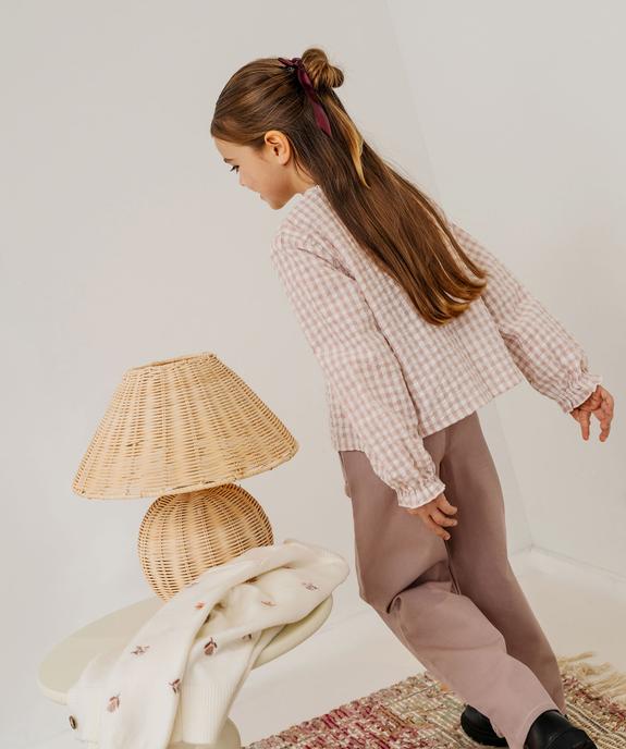 Blouse manches longues à carreaux et boutons fille vue5 - GEMO (ENFANT) - GEMO