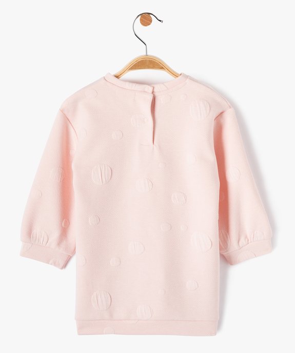 Robe bébé fille en maille sweat fantaisie vue3 - GEMO(BEBE DEBT) - GEMO