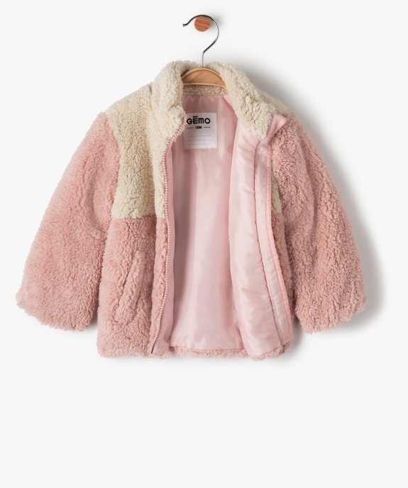 Veste bébé fille douillette en polyester recyclé vue2 - GEMO 4G BEBE - GEMO