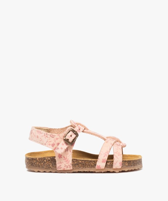 Sandales bébé fille dessus cuir à motif fleuri - NA! vue1 - NA! - GEMO