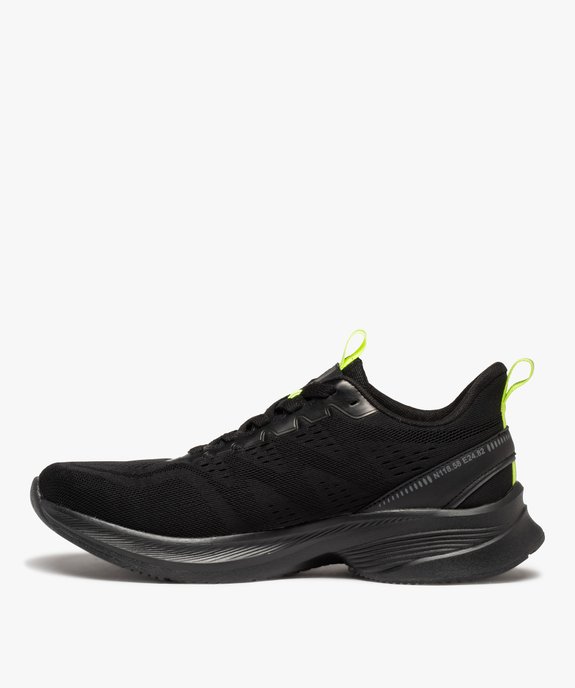 Baskets homme running en mesh détails fluo vue4 - GEMO 4G HOMME - GEMO