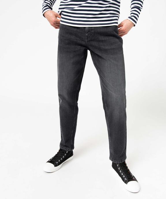 Jean homme coupe tapered et délavé vue1 - GEMO 4G HOMME - GEMO
