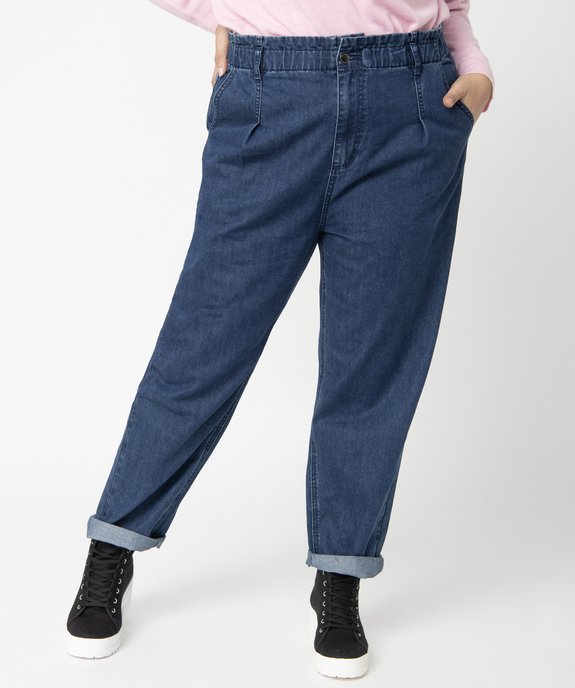 Jean femme grande taille coupe large   vue1 - GEMO (G TAILLE) - GEMO