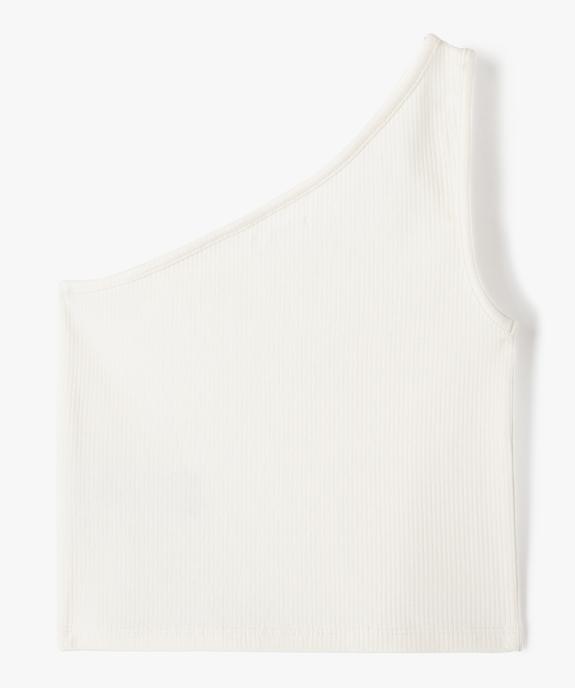 Débardeur fille asymétrique en maille côtelée vue3 - GEMO (JUNIOR) - GEMO