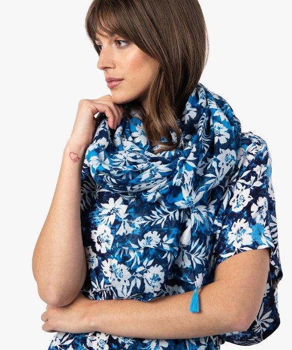 Paréo femme à motifs fleuris vue5 - GEMO (ACCESS) - GEMO