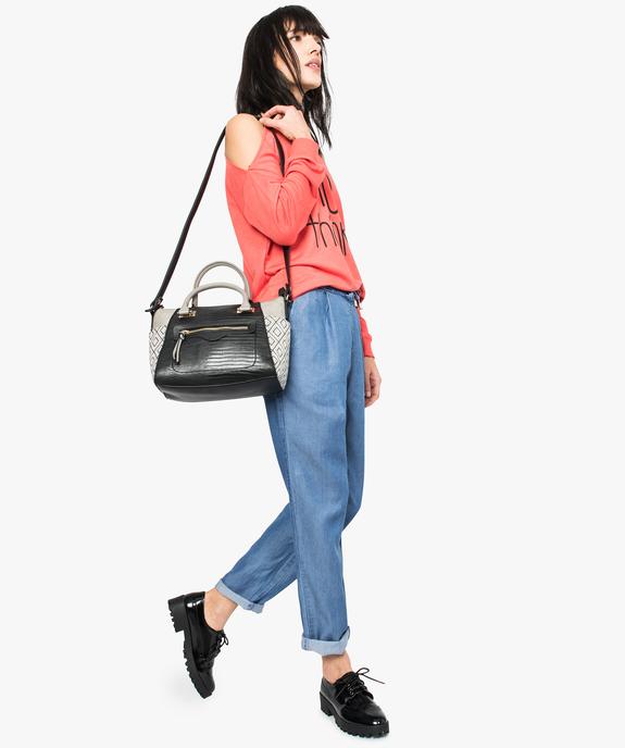 Pantalon ample en Tencel vue5 - GEMO(FEMME PAP) - GEMO