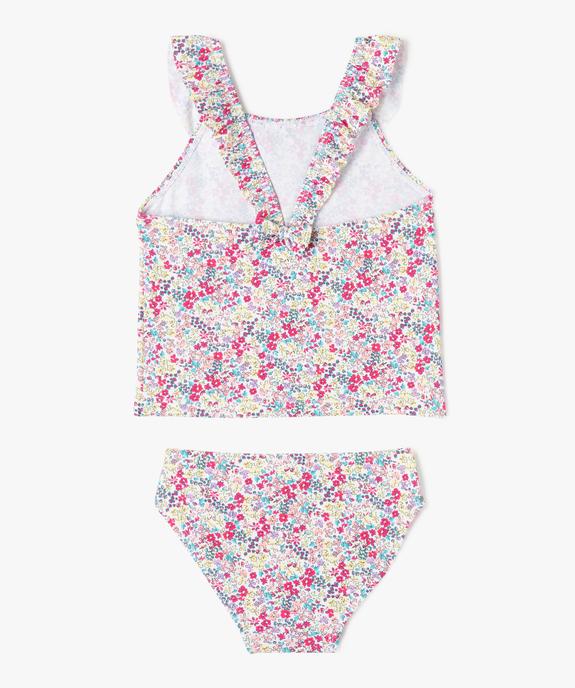 Maillot de bain 2 pièces à motifs fleuris bébé fille vue3 - GEMO 4G BEBE - GEMO
