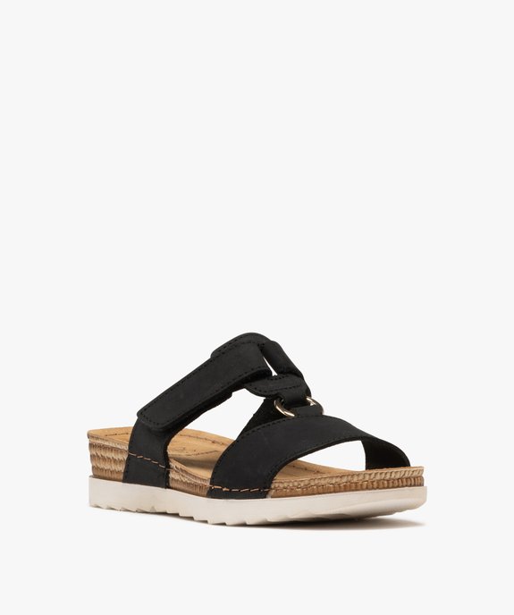 Sandales confort forme mule femme avec semelle compensée vue2 - G'FLEX - GEMO