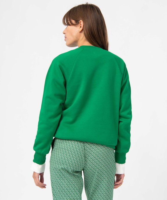 Sweat femme avec manches raglan et boutons fantaisie vue3 - GEMO(FEMME PAP) - GEMO