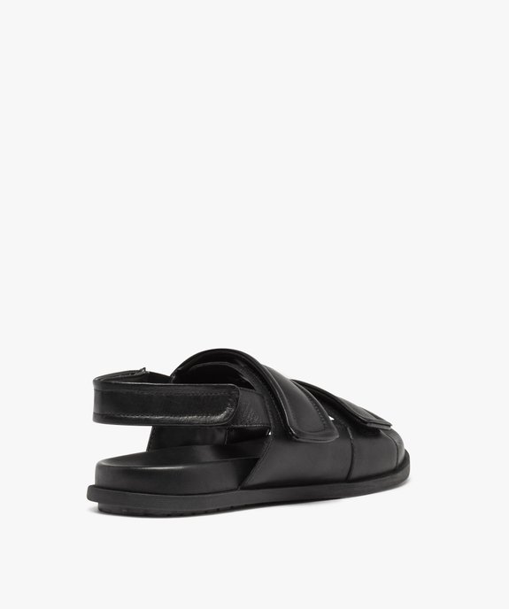 Sandales homme unies à brides scratch - Tanéo vue4 - TANEO - GEMO