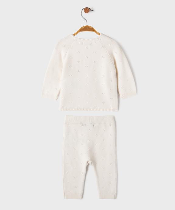 Ensemble 2 pièces en maille bébé fille brassière et pantalon - LuluCastagnette vue4 - LULU CASTAGNETTE G4G D - GEMO