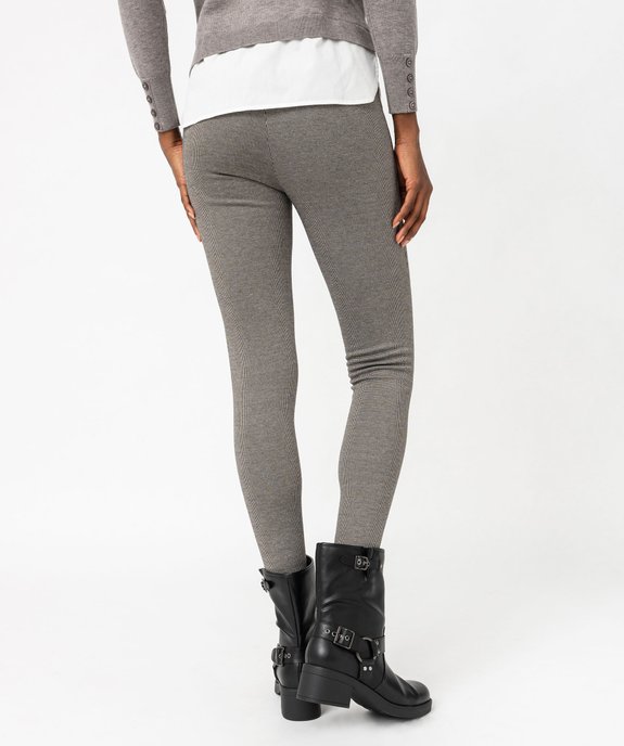 Leggings à motif pied de poule et paillettes femme vue3 - GEMO(FEMME PAP) - GEMO
