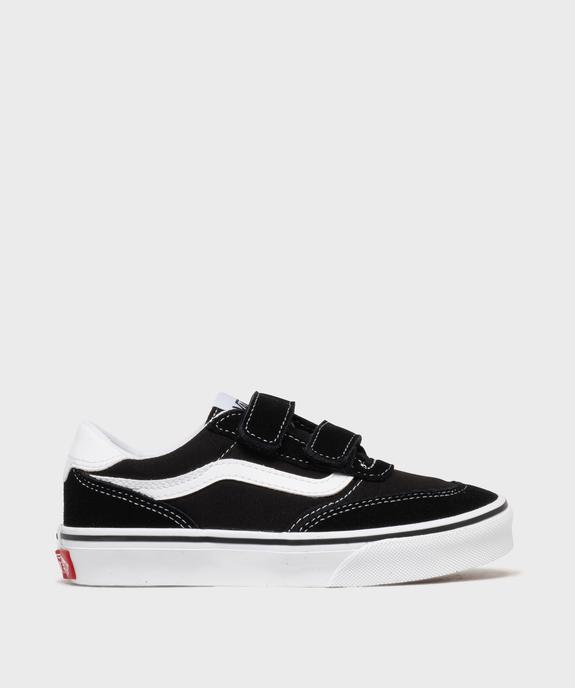 Baskets basses à scratch en toile et suédine fille - Vans vue1 - VANS - GEMO