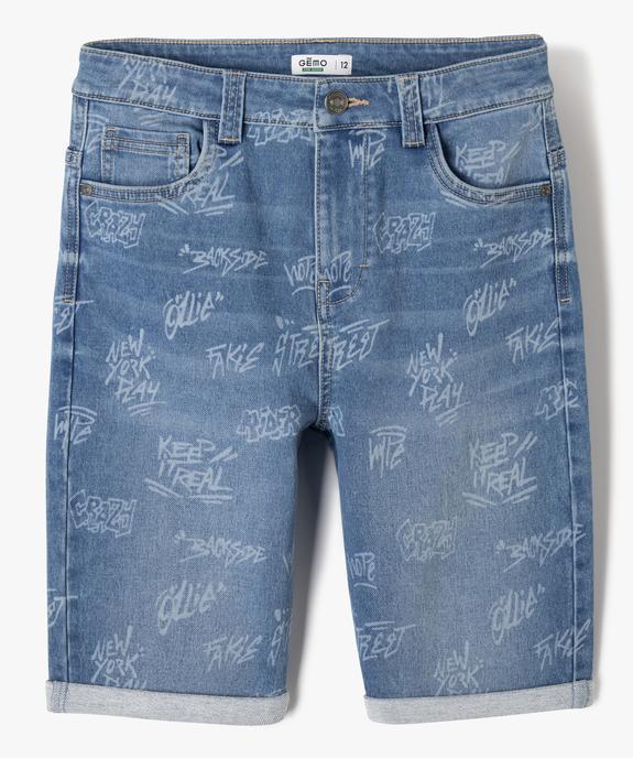 Bermuda coupe Skater taille ajustable garçon vue1 - GEMO 4G GARCON - GEMO