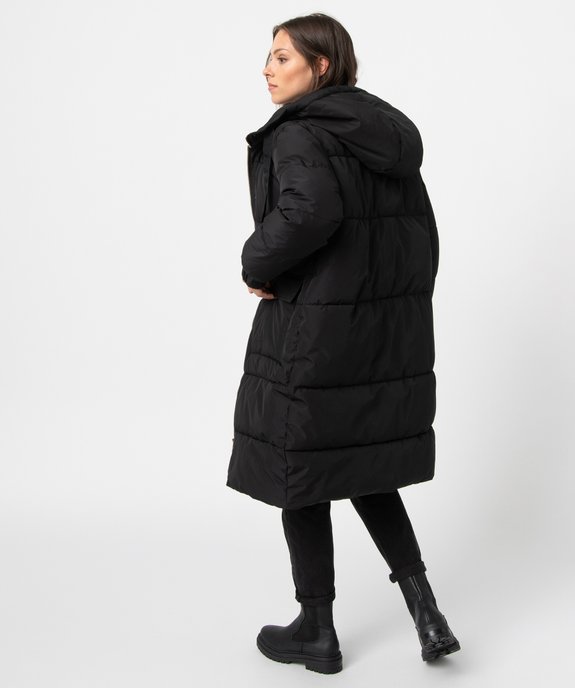 Doudoune femme longue à capuche vue3 - GEMO 4G FEMME - GEMO