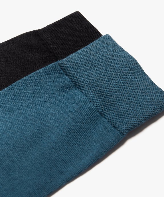Chaussettes fines tige haute homme (lot de 2) vue2 - GEMO(HOMWR HOM) - GEMO