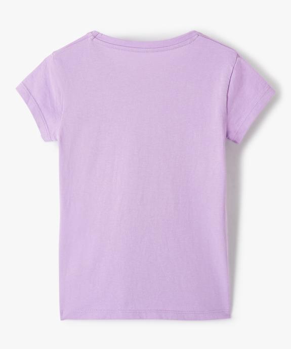 Tee-shirt fille pastel à motif pailleté vue3 - GEMO (ENFANT) - GEMO