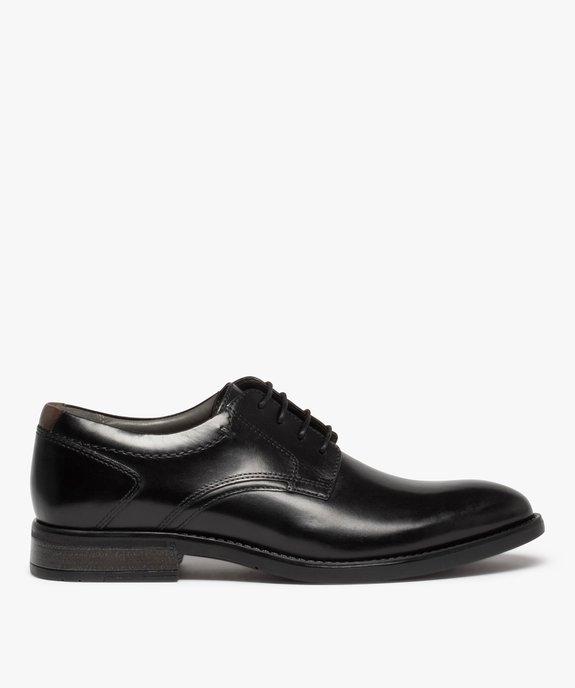 Derbies homme classiques à lacets dessus cuir uni vue1 - GEMO(URBAIN) - GEMO