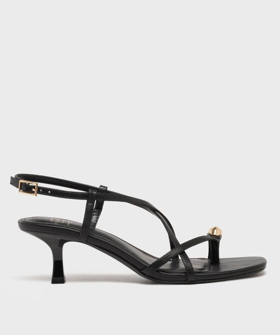 Sandales à talon fin multibrides avec bijou de pied femme vue1 - FOLLOW ME - GEMO