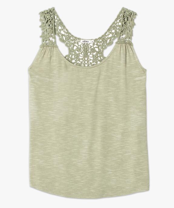 Débardeur femme à dos nageur en dentelle macramé vue4 - GEMO(FEMME PAP) - GEMO