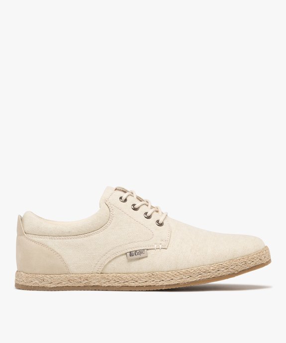 Baskets en toile tige basse avec semelle de corde homme - Lee Cooper vue2 - LEE COOPER - GEMO