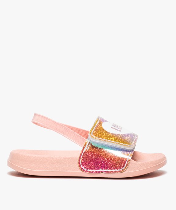 Mules de piscine fille à bride élastique et bandeau scratch vue1 - GEMO (ENFANT) - GEMO