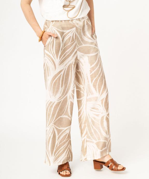 Pantacourt fluide coupe ample imprimé femme vue1 - GEMO(FEMME PAP) - GEMO