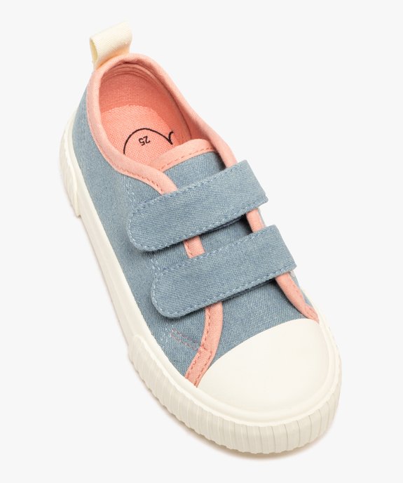 Baskets basses en toile denim et à scratch fille vue6 - LOVELY WINGS GEMO FOR GOOD - GEMO
