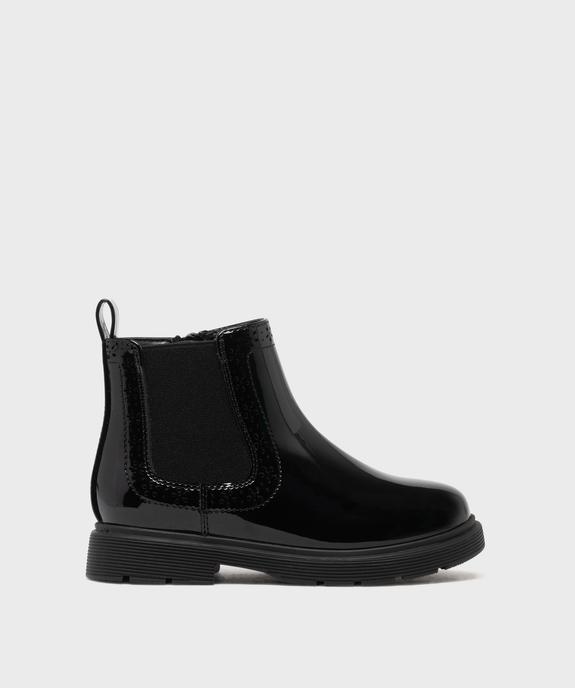 Boots Chelsea vernies à fermeture zippée fille - Lovely Wings vue1 - LOVELY WINGS - GEMO
