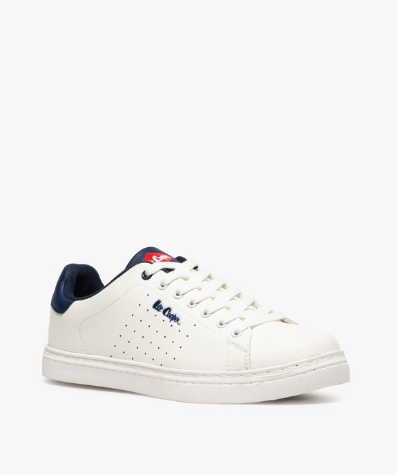 Baskets homme tige basse unie à lacets – Lee Cooper Smart Dessus matière synthétique lisse vue2 - LEE COOPER - GEMO