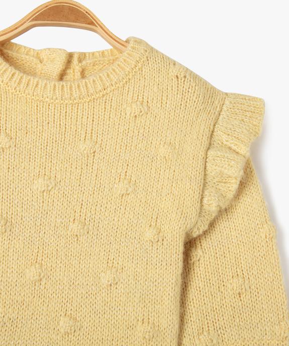 Pull scintillant avec volants sur les épaules bébé fille vue2 - GEMO(BEBE DEBT) - GEMO