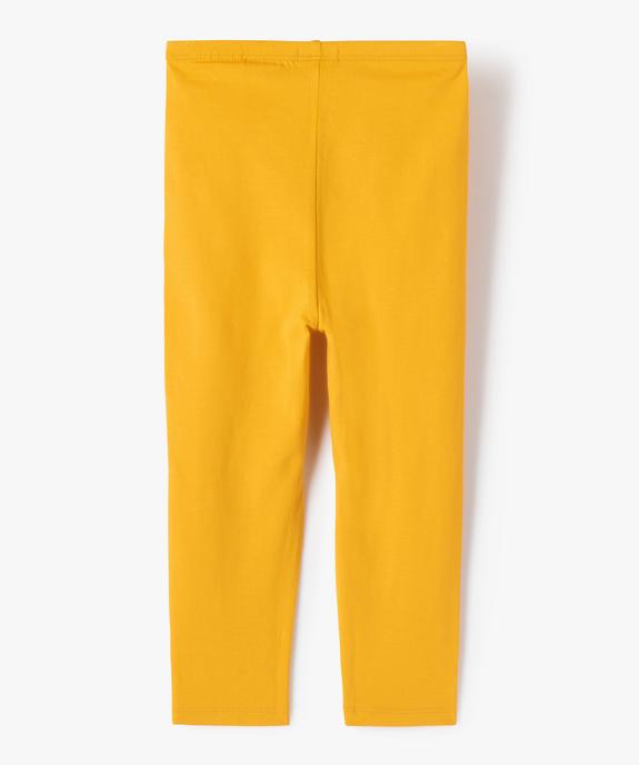 Legging 7/8ème uni à taille élastiquée fille vue6 - GEMO (ENFANT) - GEMO