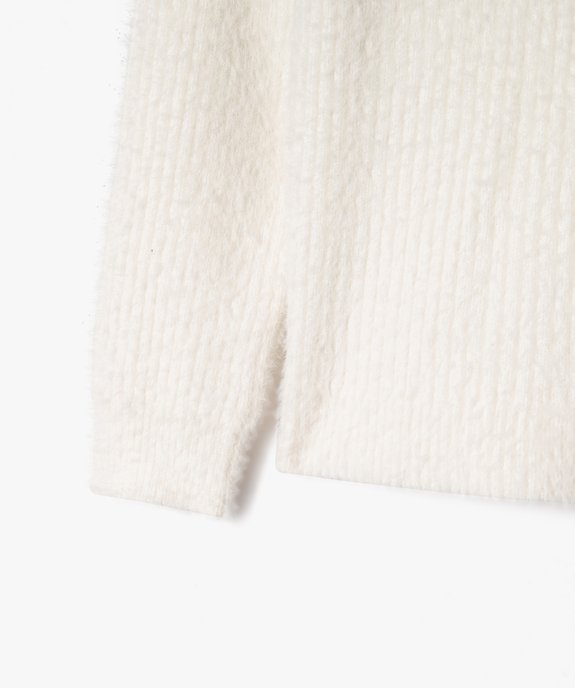 Pull en maille côtelée douce coupe ajustée fille vue2 - GEMO (ENFANT) - GEMO