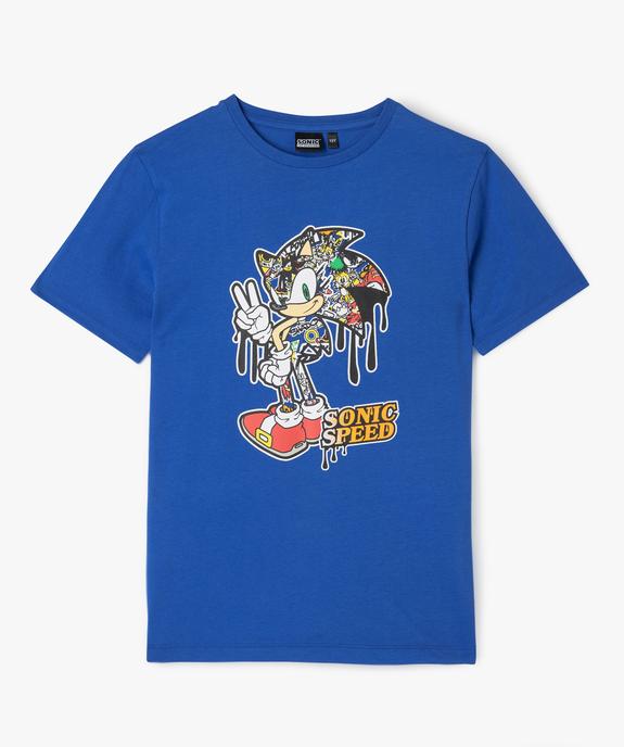 Tee-shirt à manches courtes avec motif garçon - Sonic the hedgehog vue2 - SONIC - GEMO
