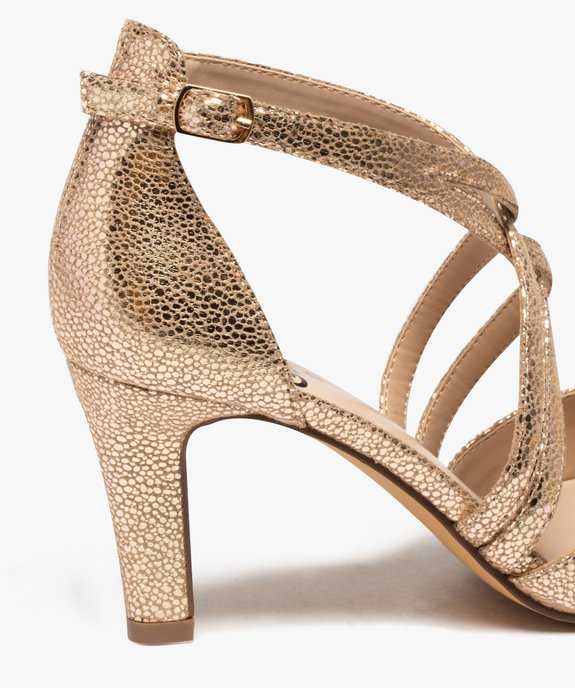 Escarpins femme à talon et fines brides croisées vue6 - GEMO(URBAIN) - GEMO