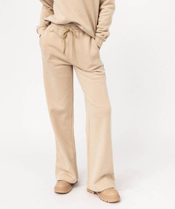 Pantalon de jogging coupe flare femme vue1 - GEMO(FEMME PAP) - GEMO