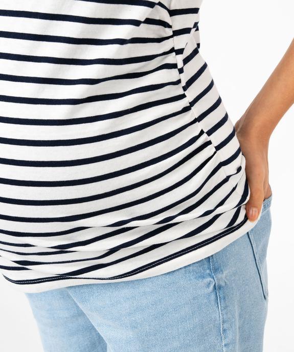 Tee-shirt de grossesse imprimé à manches courtes vue2 - GEMO 4G MATERN - GEMO
