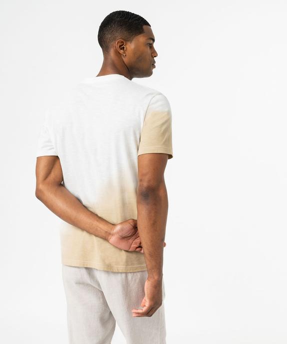 Tee-shirt manches courtes en coton flammé tie-and-dye homme vue3 - GEMO (HOMME) - GEMO