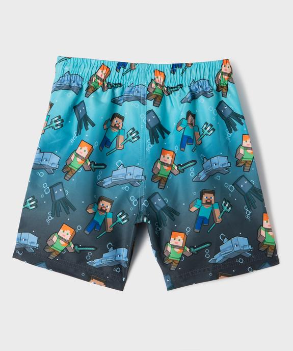 Short de surf imprimé garçon - Minecraft vue3 - MINECRAFT - GEMO