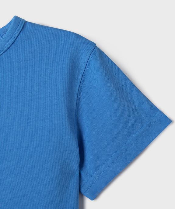 Tee-shirt manches courtes et col rond en coton épais garçon vue2 - GEMO 4G GARCON - GEMO