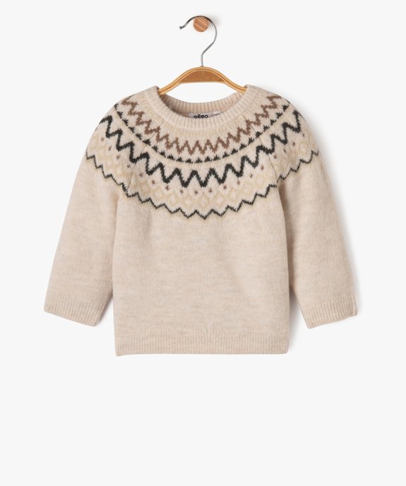 Pull à motifs jacquard bébé vue1 - GEMO(BEBE DEBT) - GEMO