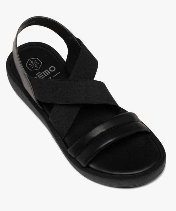 Sandales femme unies à brides élastiquées vue5 - GEMO (CASUAL) - GEMO