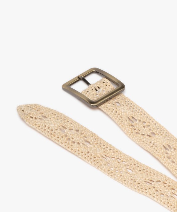 Ceinture tressée avec motifs ajourés femme vue4 - GEMO (ACCESS) - GEMO